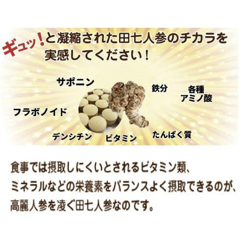 【SKU-506】田七人参 (でんしちにんじん) サポニン サプリ サプリメント - サプリ専門店 ギャバ太郎SHOP本店